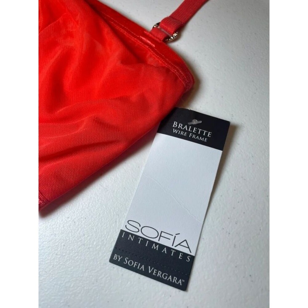 Red underwire bralette 40D - Picture 3 of 4